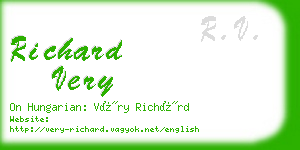 richard very business card